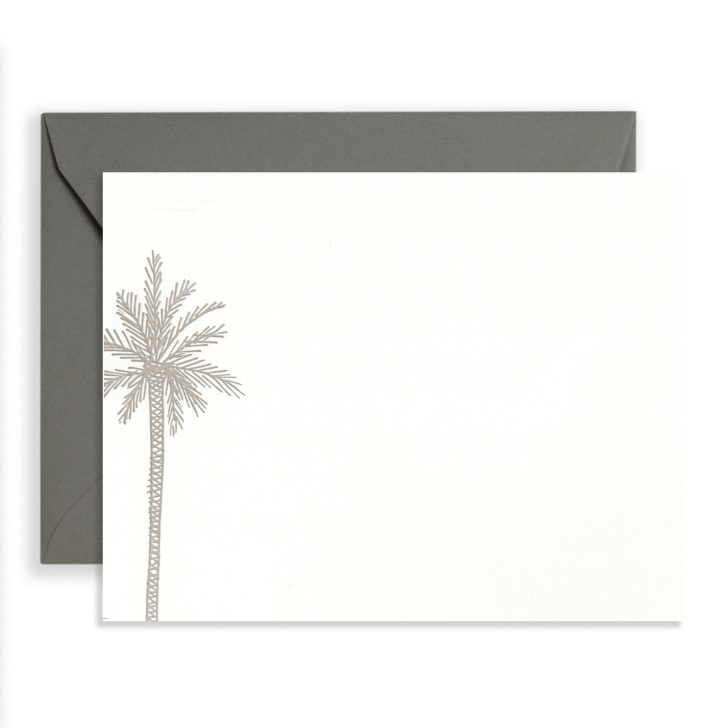 Palm Tree Stationery Set: Cobblestone
