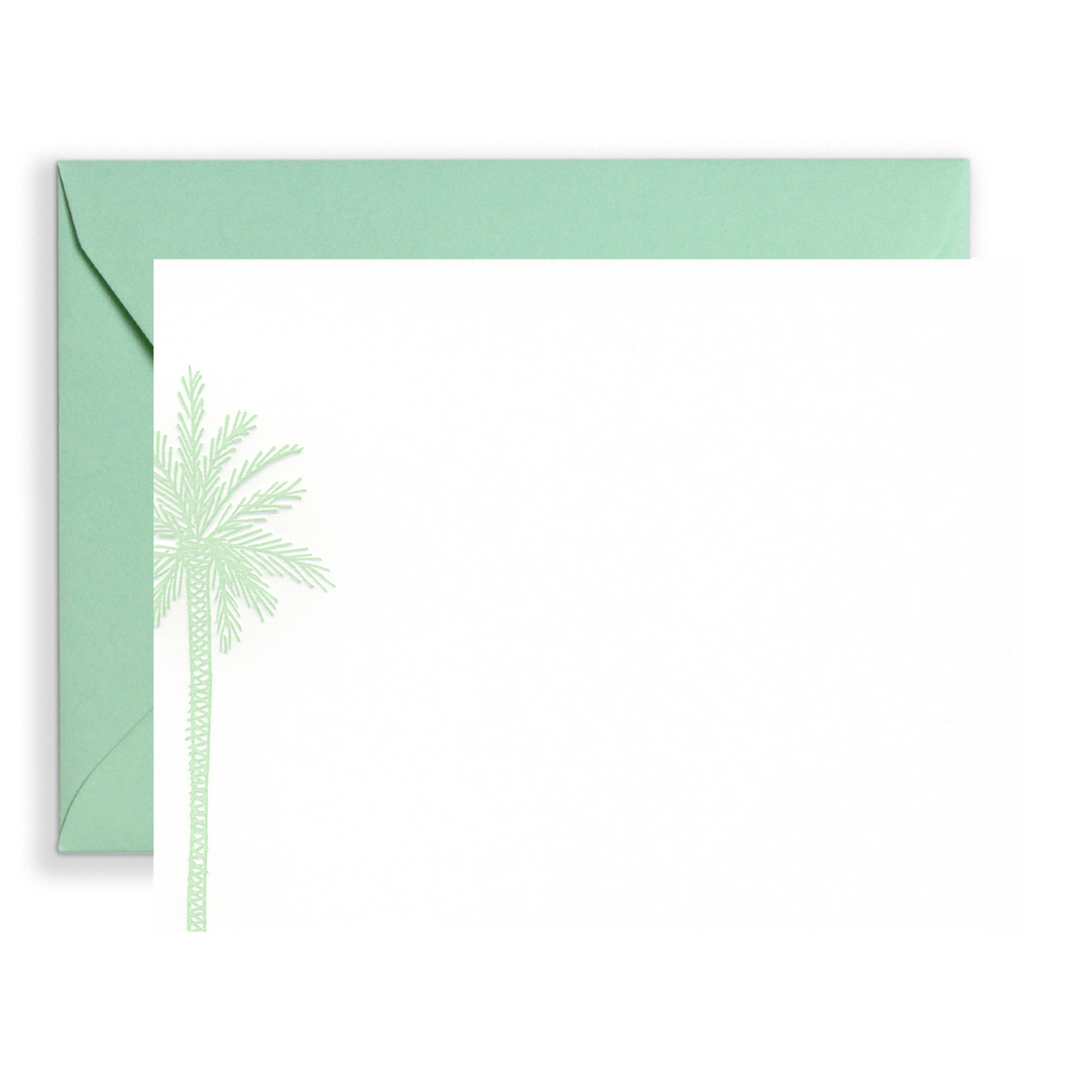 Palm Tree Stationery Set: Mint