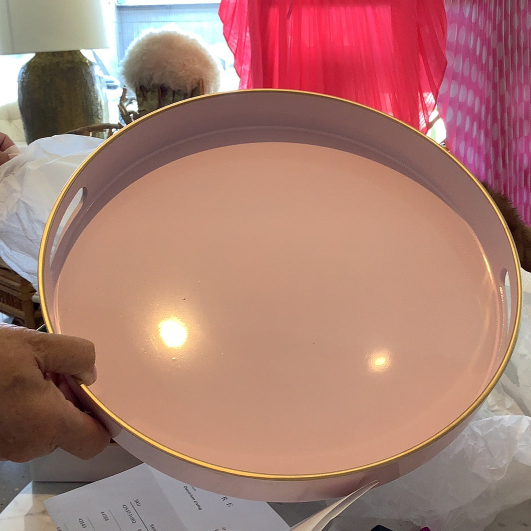 Round pink tray (decorum living)